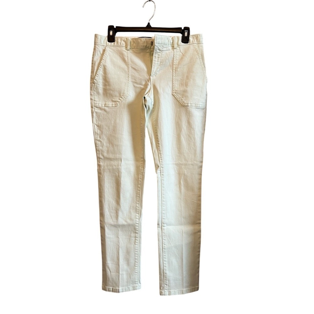 Banana Republic Womens 4 Pale Mint Green Utility Skinny Chino Pants Patch Pocket